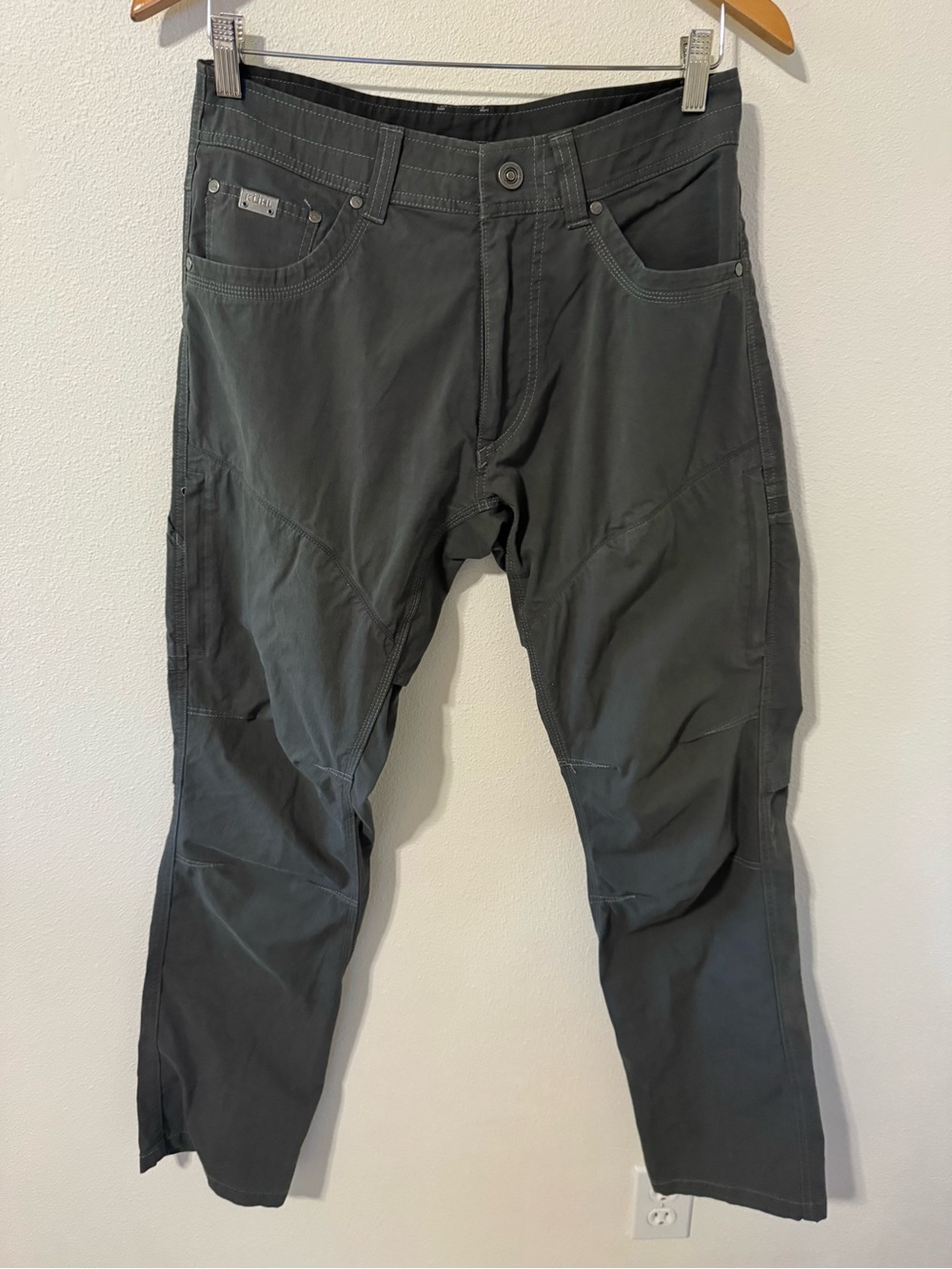 Kuhl Hiking Pants Carbon Gray Gorpcore Lightweight Outdoor Vents-30x32